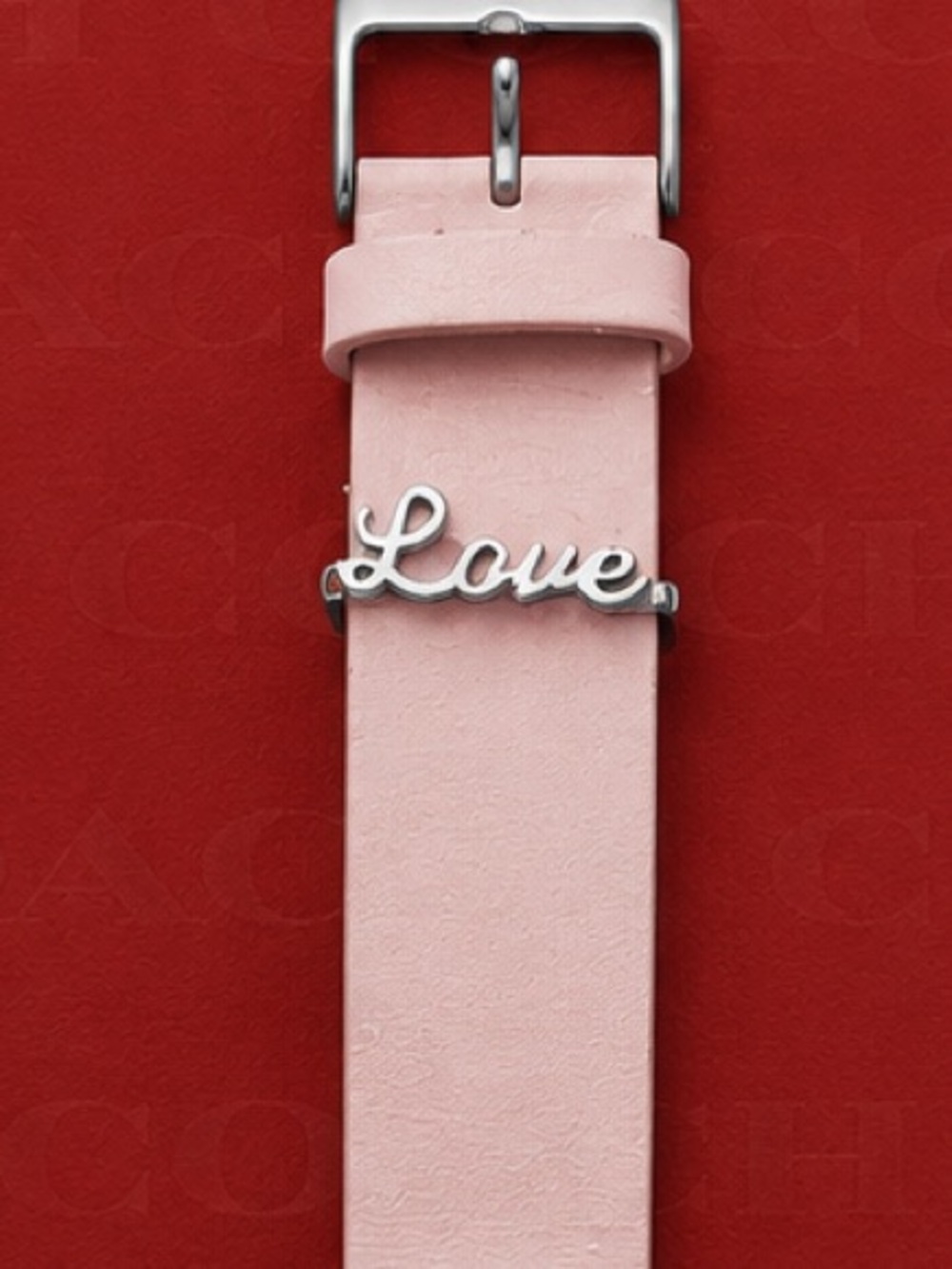 Coach Blush Pink Love Charm Watch with Heart Detail - Picture 4 of 4